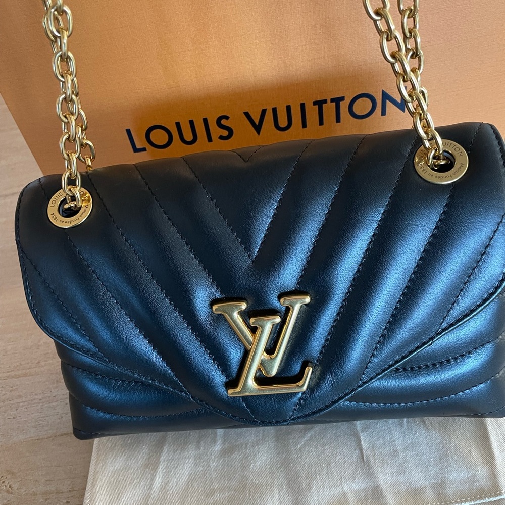 Louis Vuitton Quilted Black and Gold Shoulder Bag